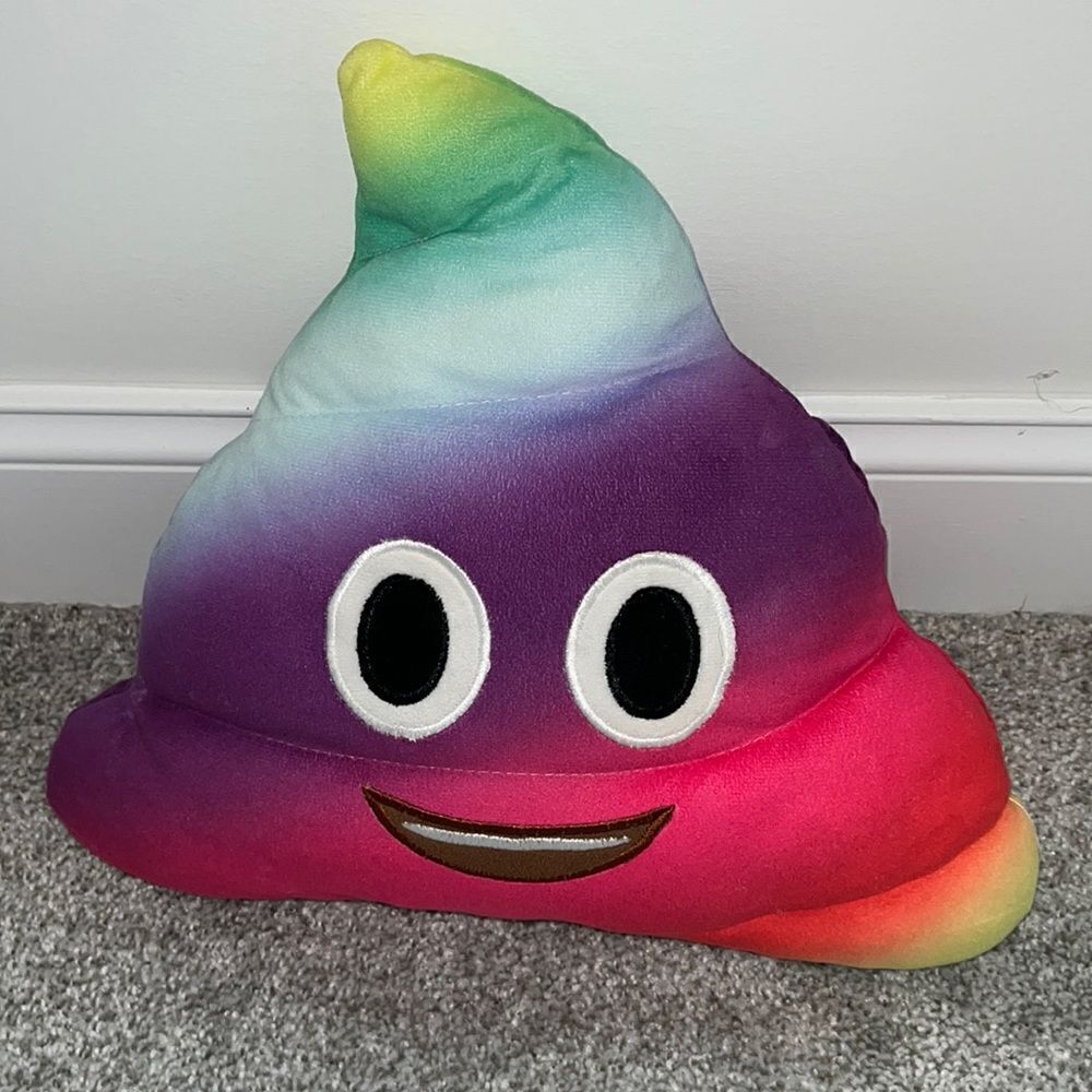 EMOJI rainbow LBGTQ soft plush POOh throw bedroom living room PILLOW 15” x 12”
